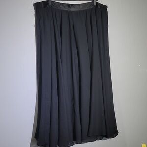 Scala Vintage 90's Black Plus Size Midi Skirt